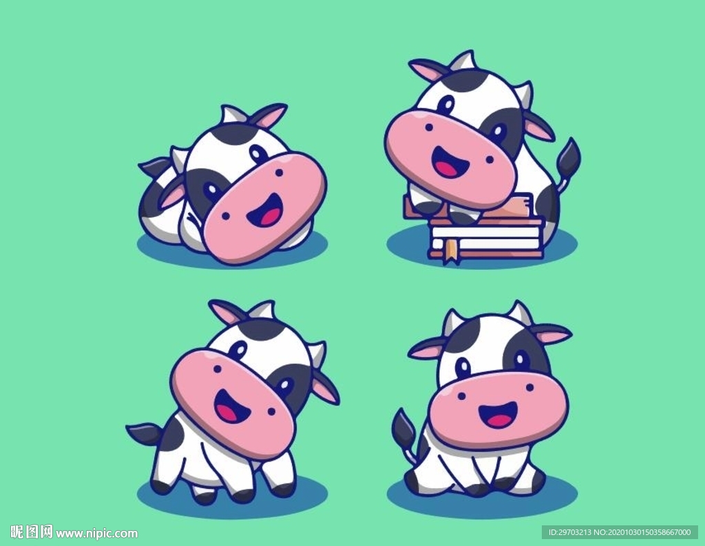 C4d可愛奶牛萌牛, 可愛奶牛, 萌牛, 奶牛素材圖案，PSD和PNG圖片免費下載