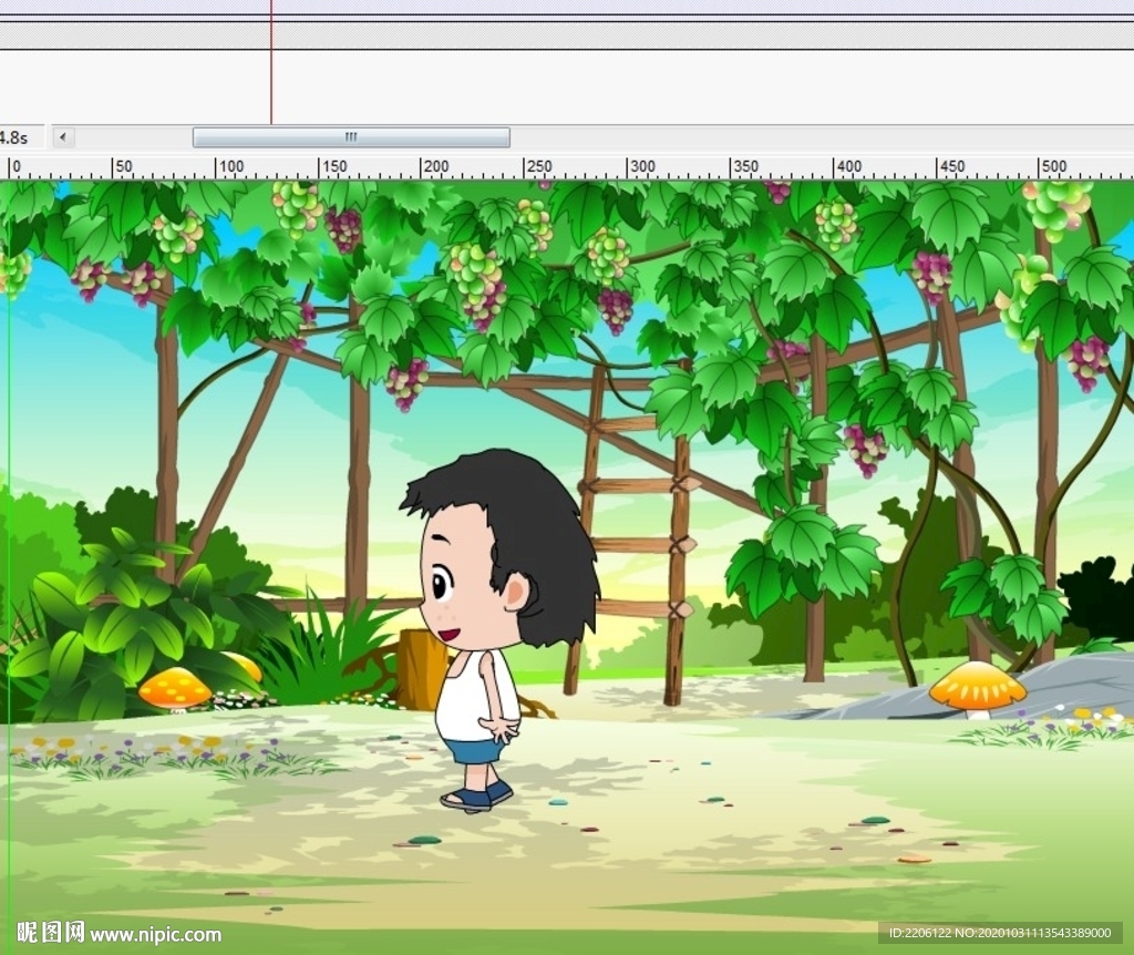 小孩子经过葡萄园9秒动画