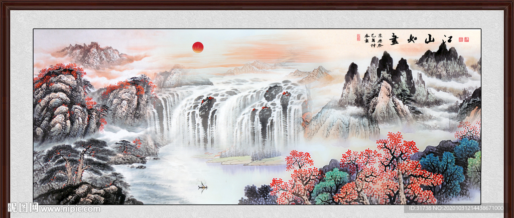 山水画 水墨山水画 意境山水画