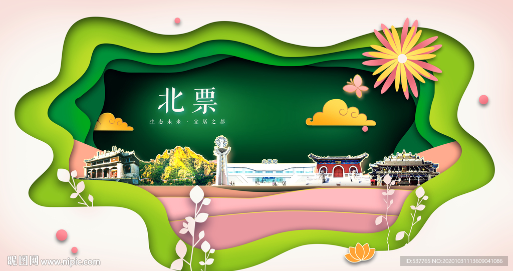 北票绿色生态宜居自然城市海报