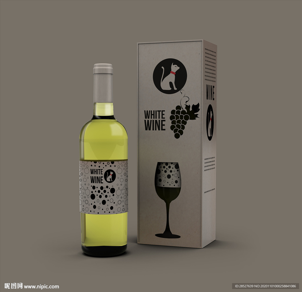 品牌logo葡萄酒包装样机