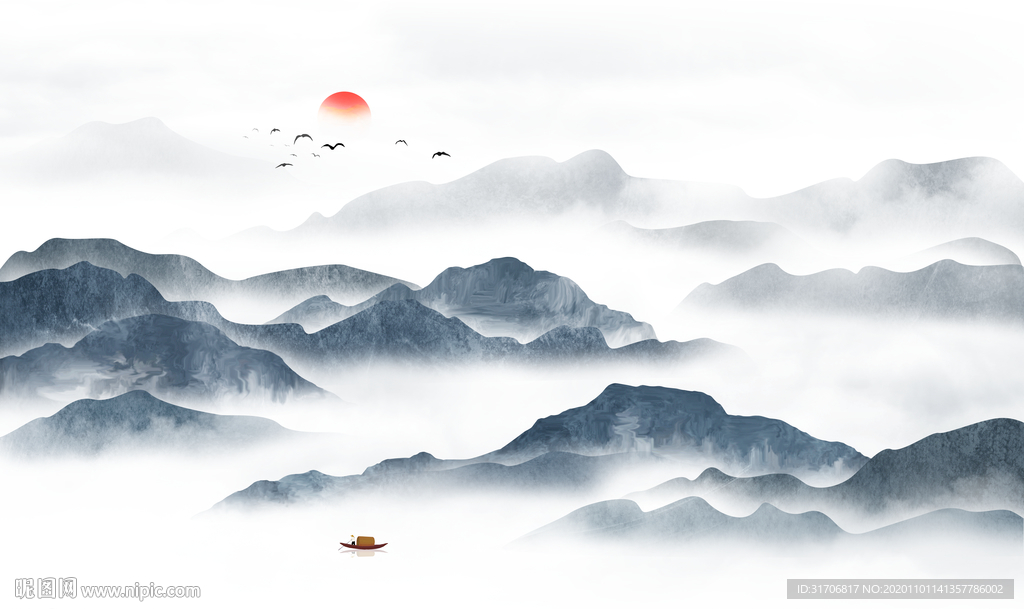 中式山水画