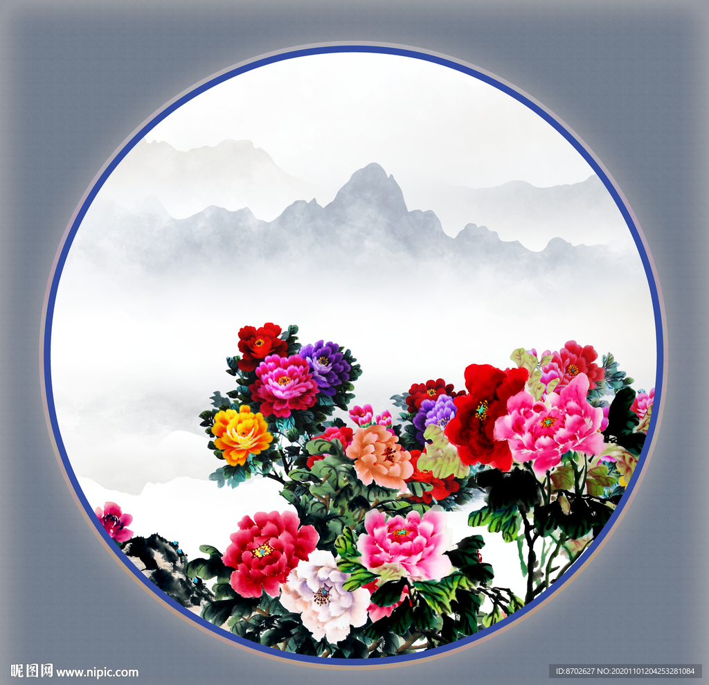 花开富贵牡丹图