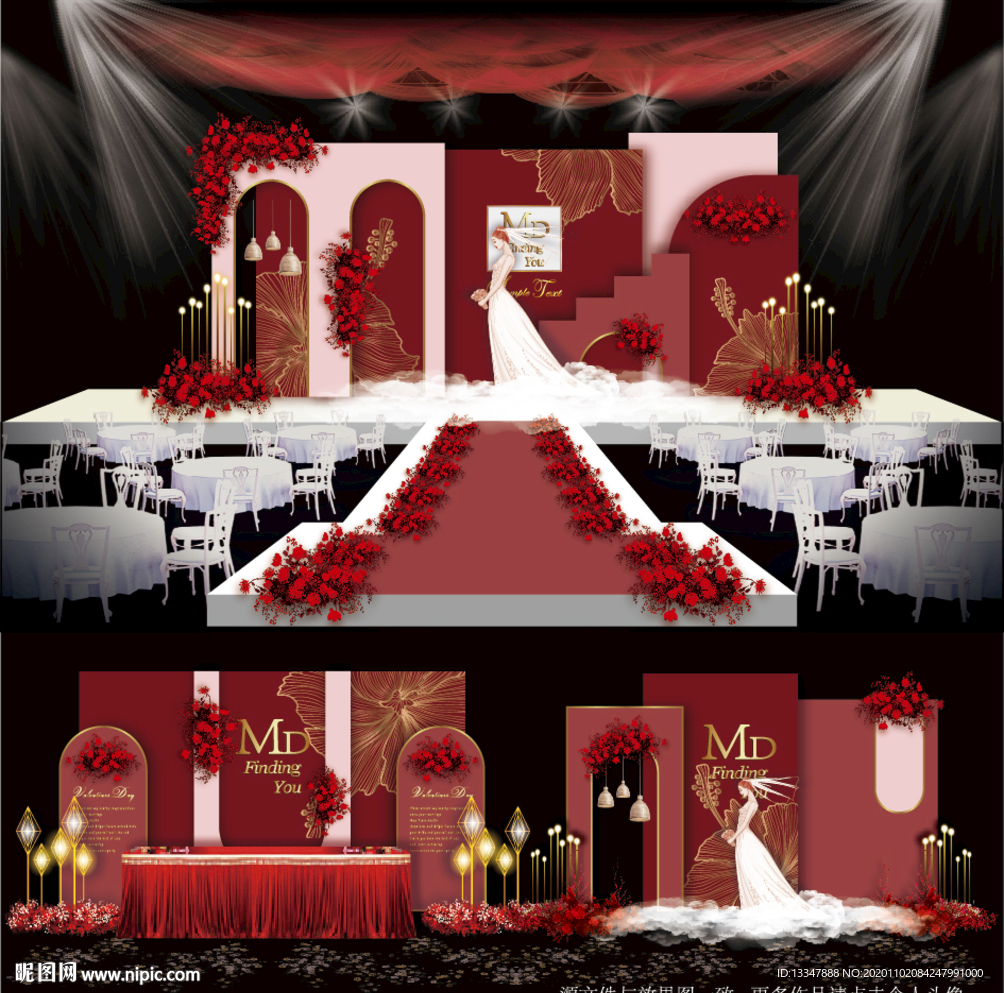 红色泰式婚礼