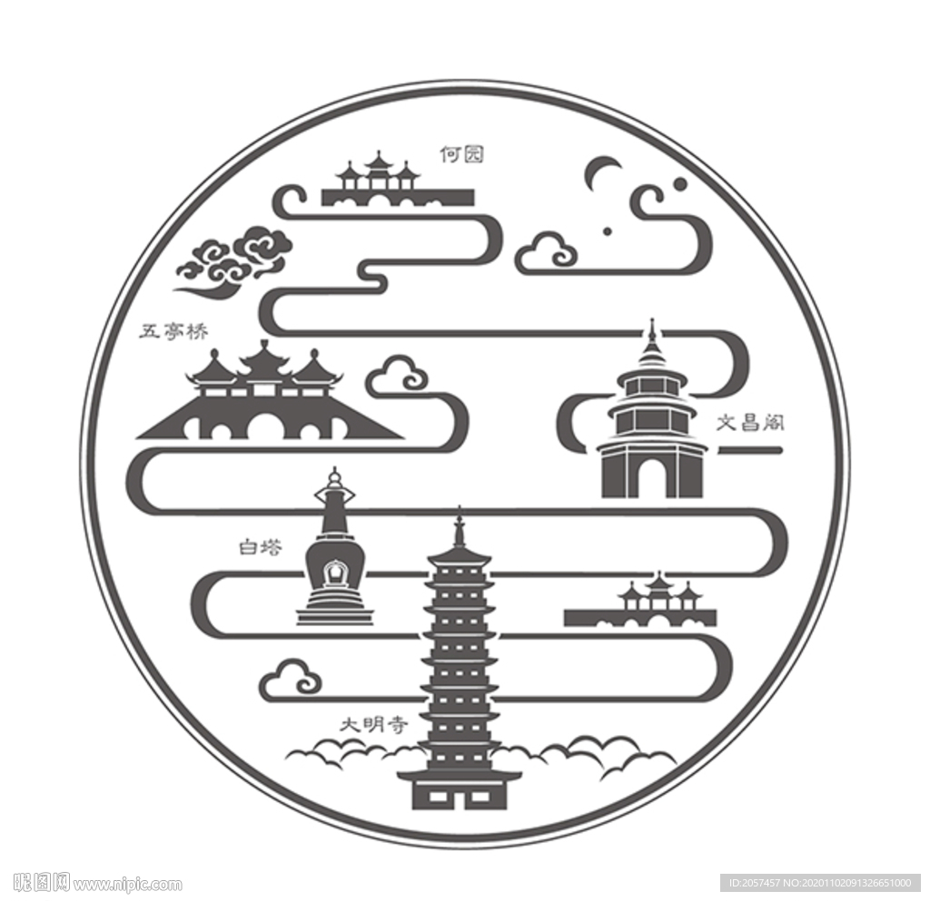 五泉浆 扬州美景文昌阁大明市