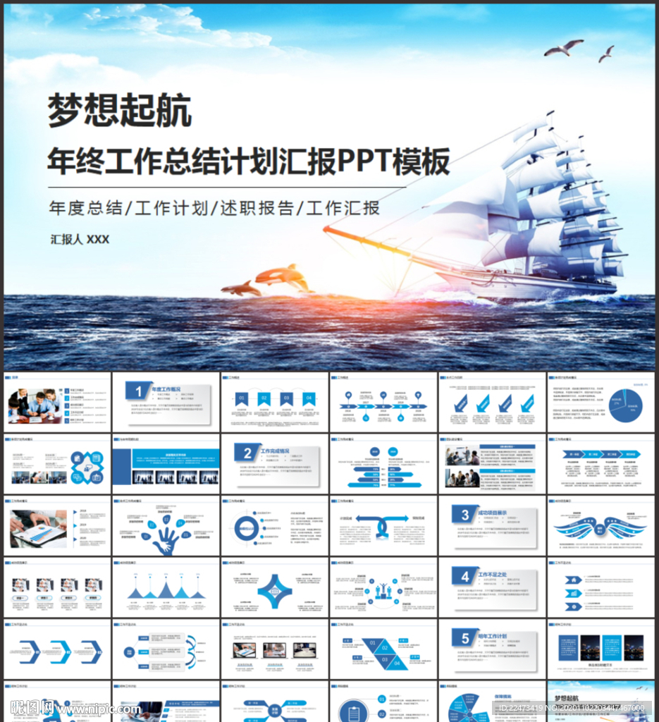 年终总结工作汇报工作总结PPT