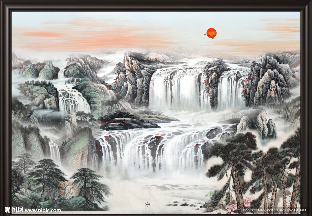 山水画 水墨山水画 意境山水画