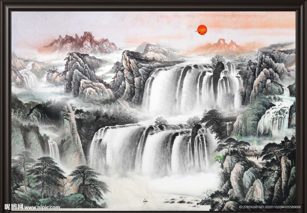 山水画 水墨山水画 意境山水画