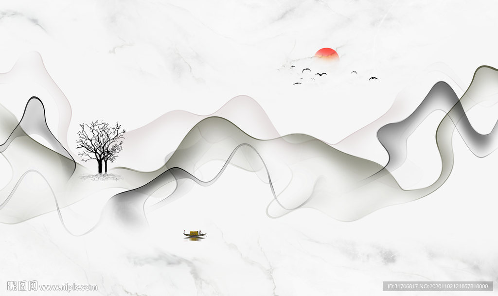 抽象山水画
