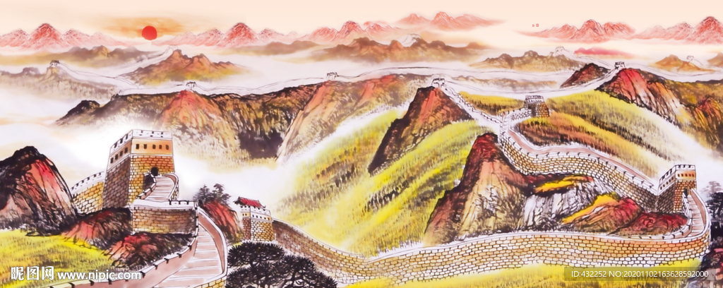 长城国画长城长城国画