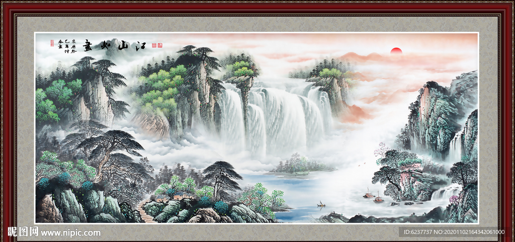 山水画 水墨山水画 意境山水画