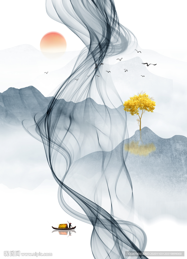 水墨山水装饰画