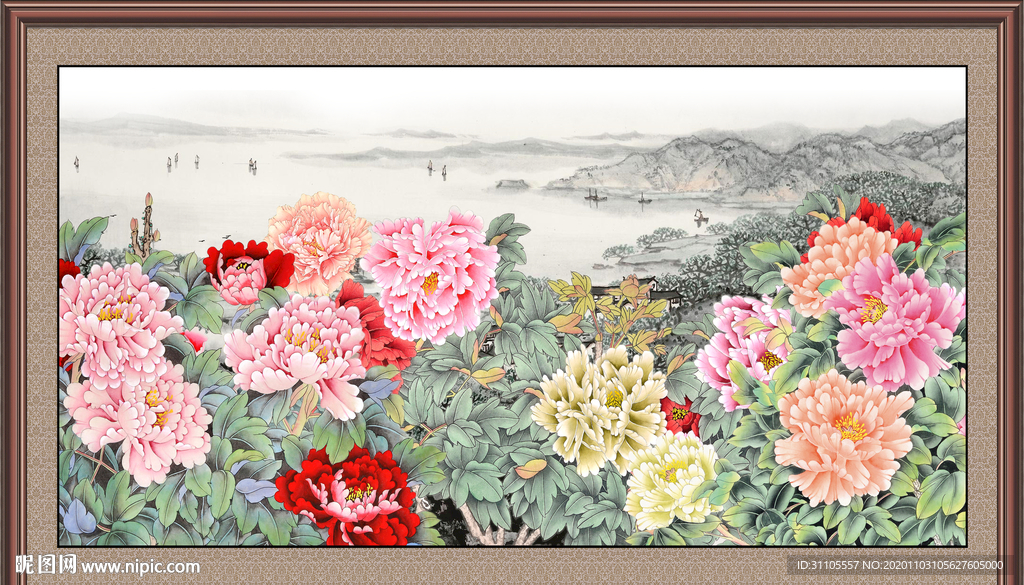 国画牡丹