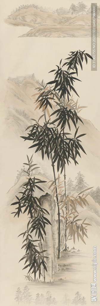 手绘超高清竹