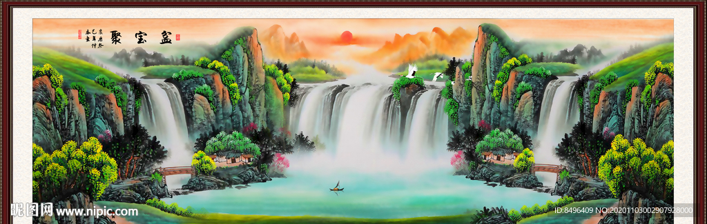 山水画水墨山水画 意境山水画