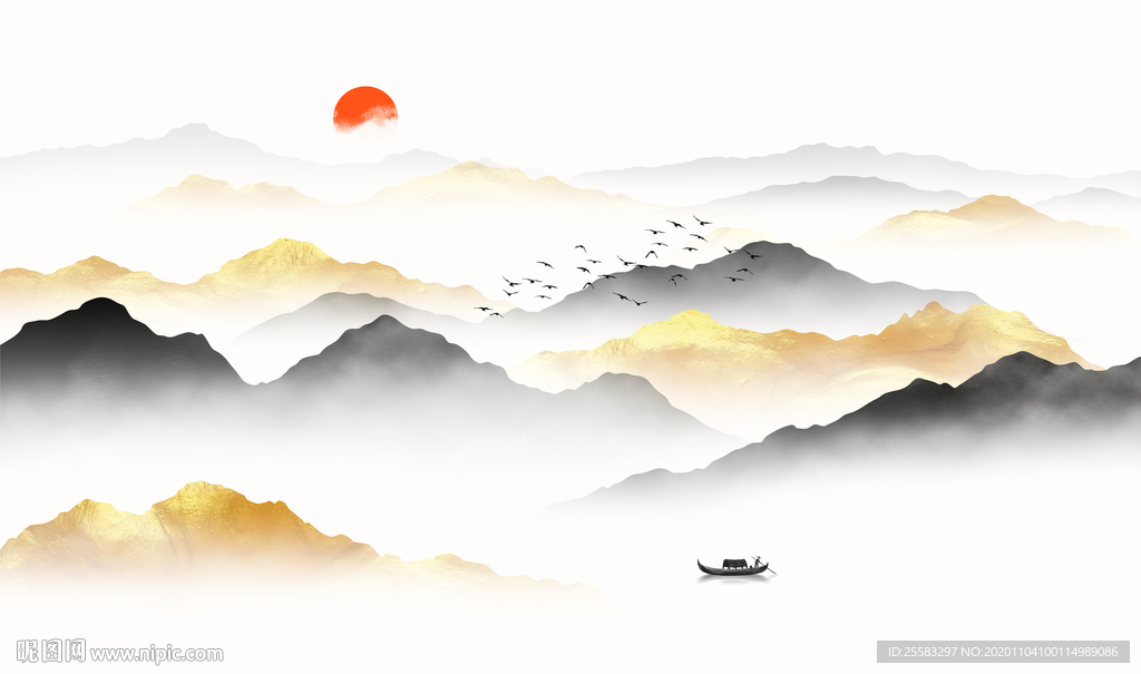 金色山水