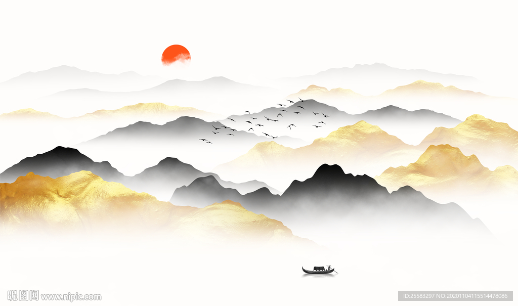 金色山水