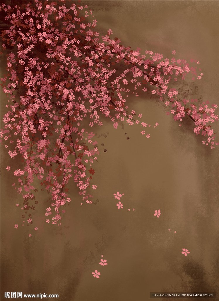 古风手绘花背景