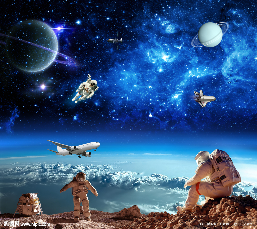 星空宇宙背景墙