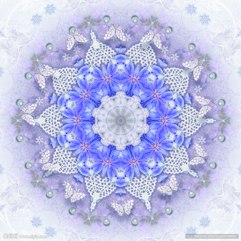 现代简约珍珠3D立体吊顶图