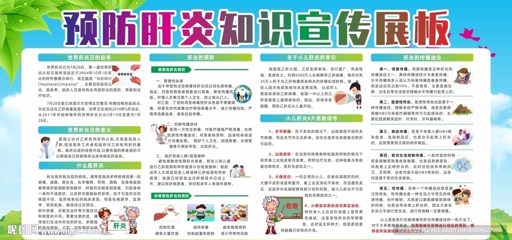 肝炎预防知识展板宣传栏