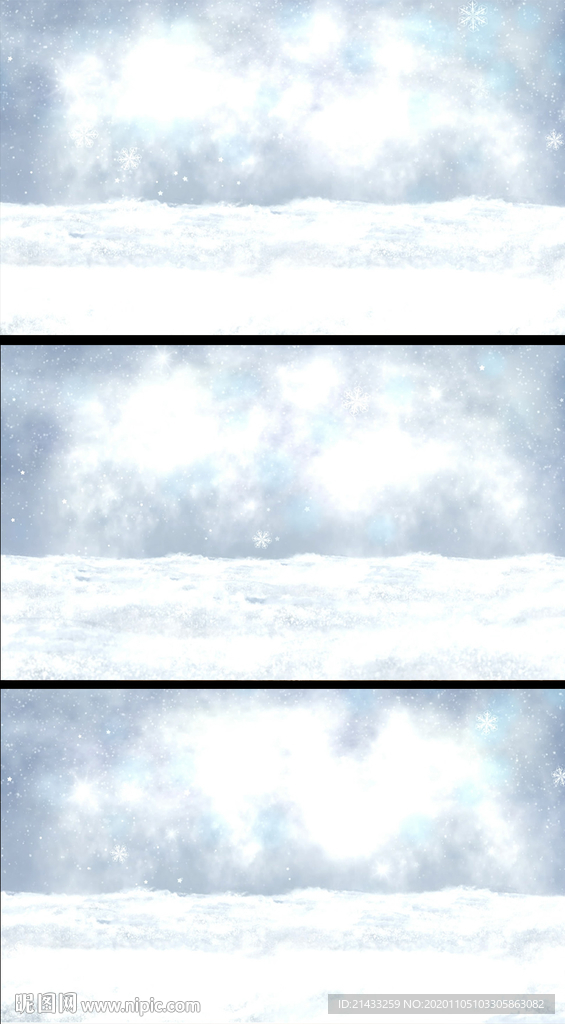 唯美雪景圣诞节背景视频