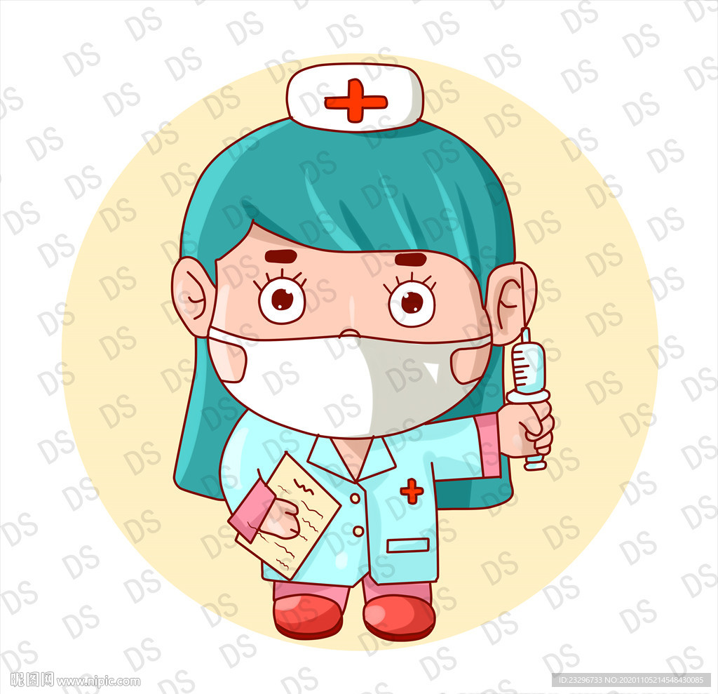 可爱卡通医生