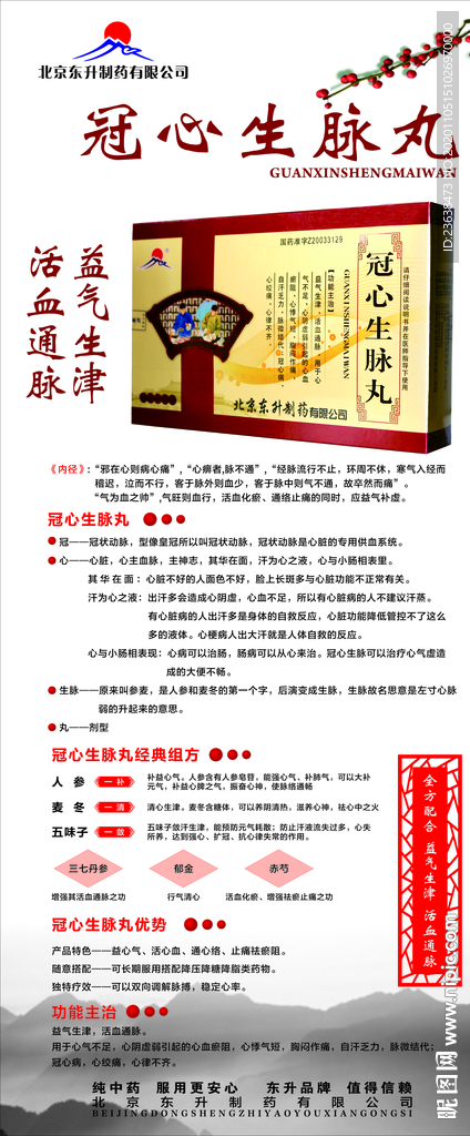冠心生脉丸海报