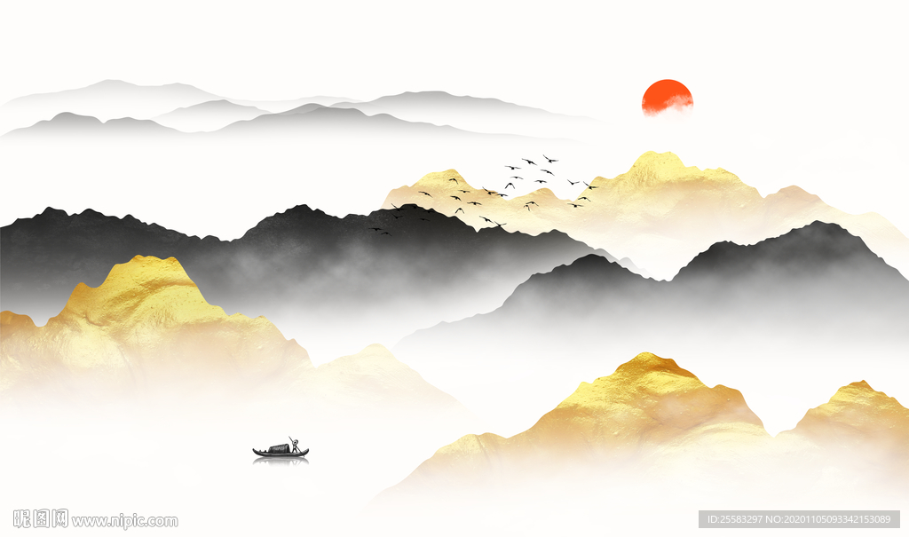 金色山水