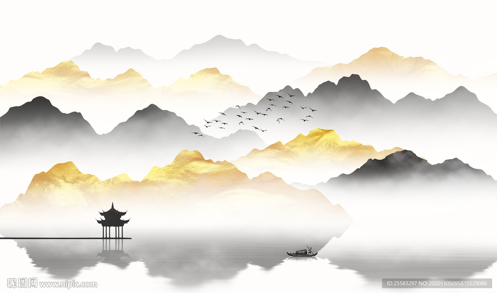金色山水