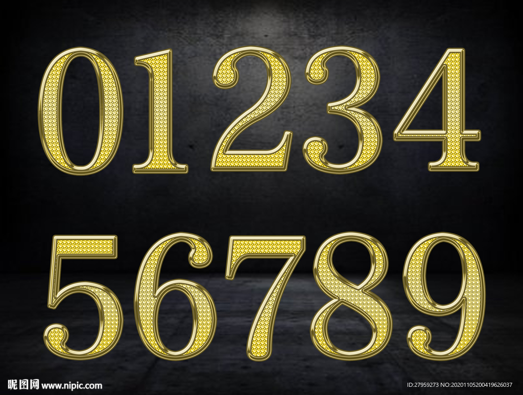 金属字效果金属数字效果