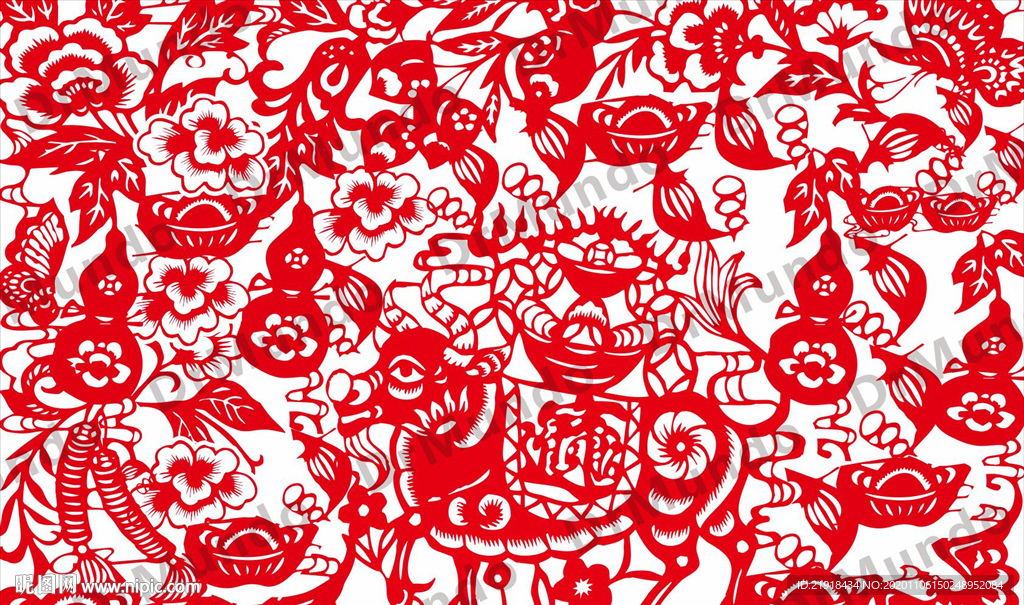 2021年牛年年画插画