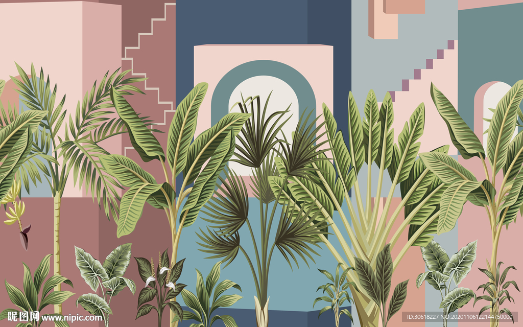 北欧莫兰迪背景墙