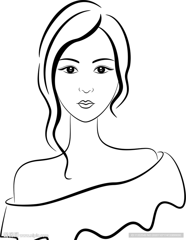 插画女孩   矢量绘画 卡通