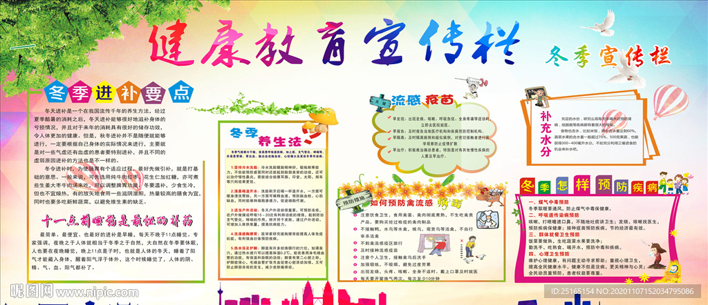 冬季健康宣传栏