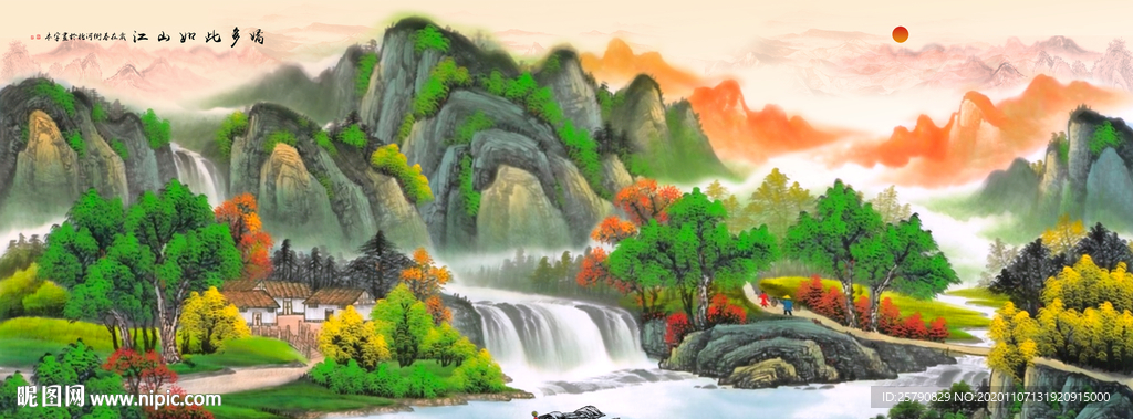 山水画 水墨山水画 意境山水画