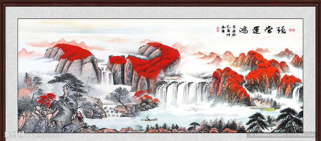 山水画水墨山水画意境山水画