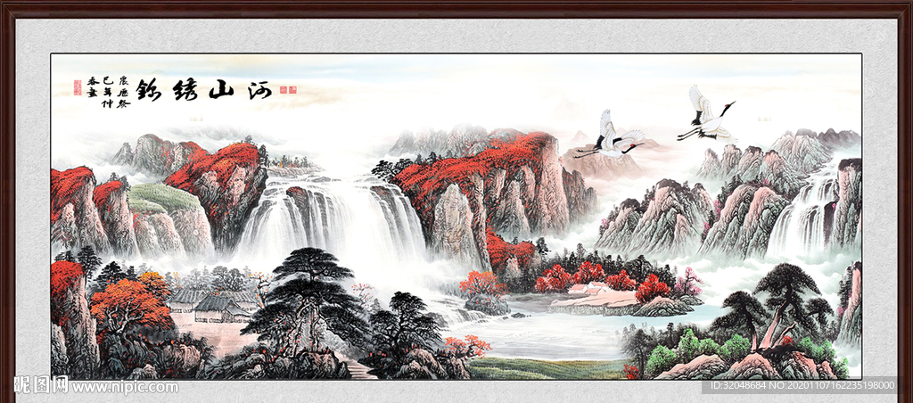 山水画水墨山水画意境山水画