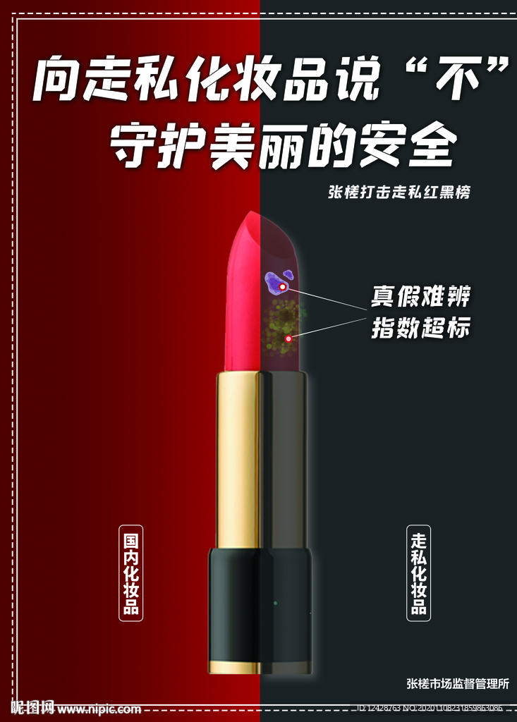 走私化妆品海报