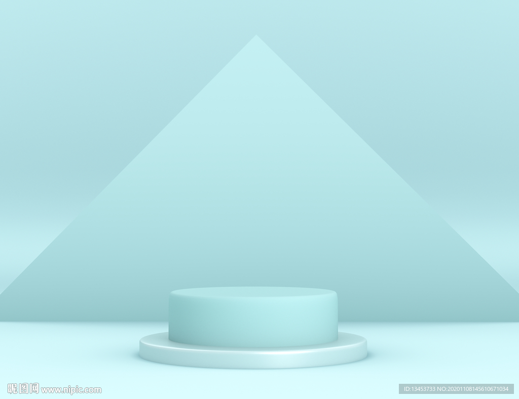青色 3D立体背景