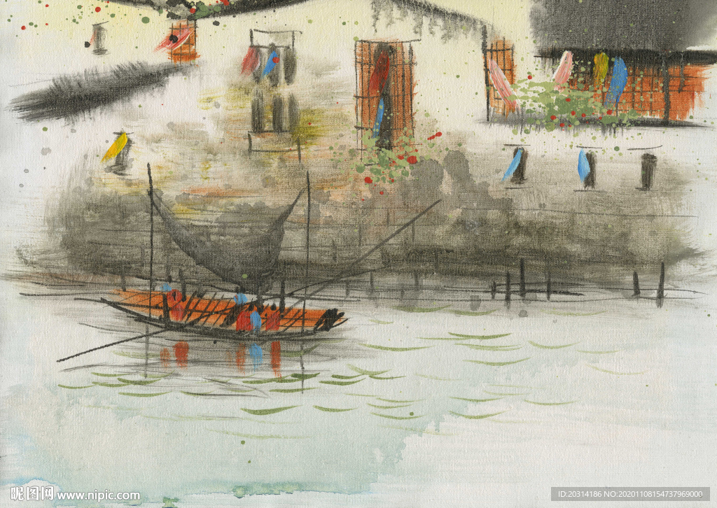 水乡古镇水墨江南