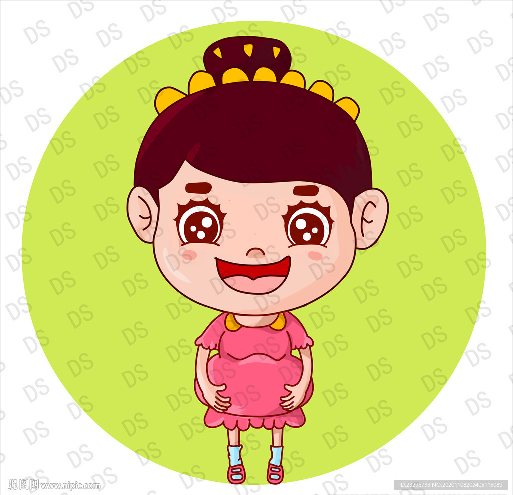 卡通插画孕妇孕婴母亲节人物