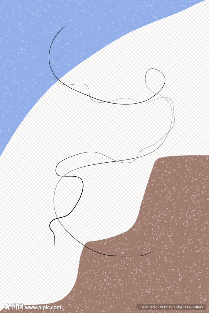 北欧色块抽象画