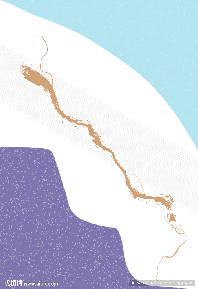 北欧风格色块抽象画