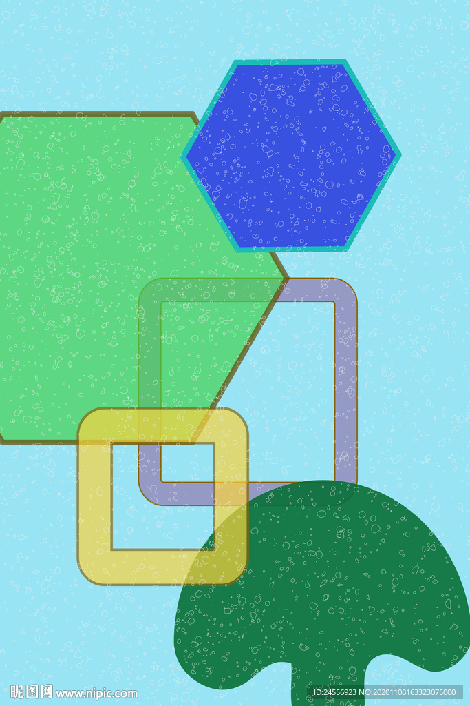 北欧风格色块抽象画