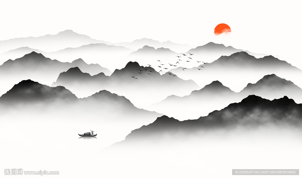山水背景墙
