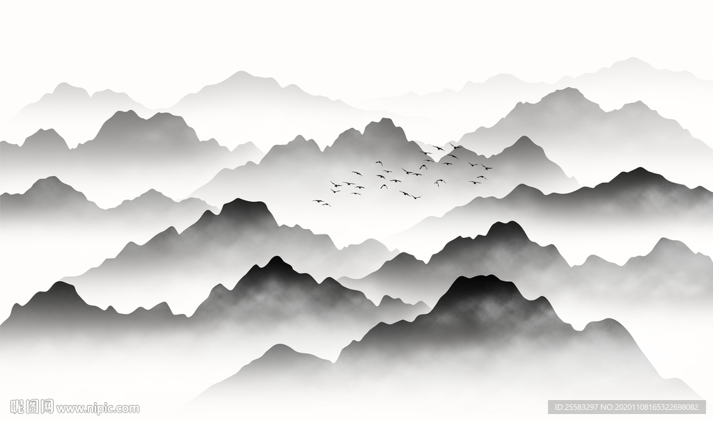 山水背景墙