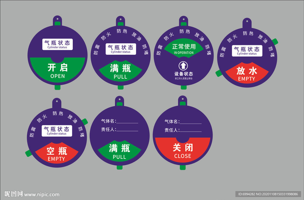 医院氧气瓶标识