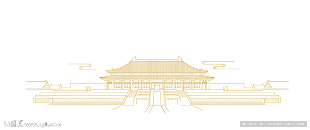 皇家 太和殿 精细线描