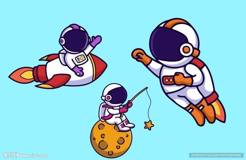 卡通宇航员
